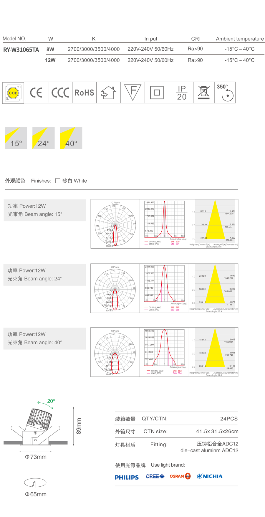 輕韻洗墻燈 RY-W31065TA下